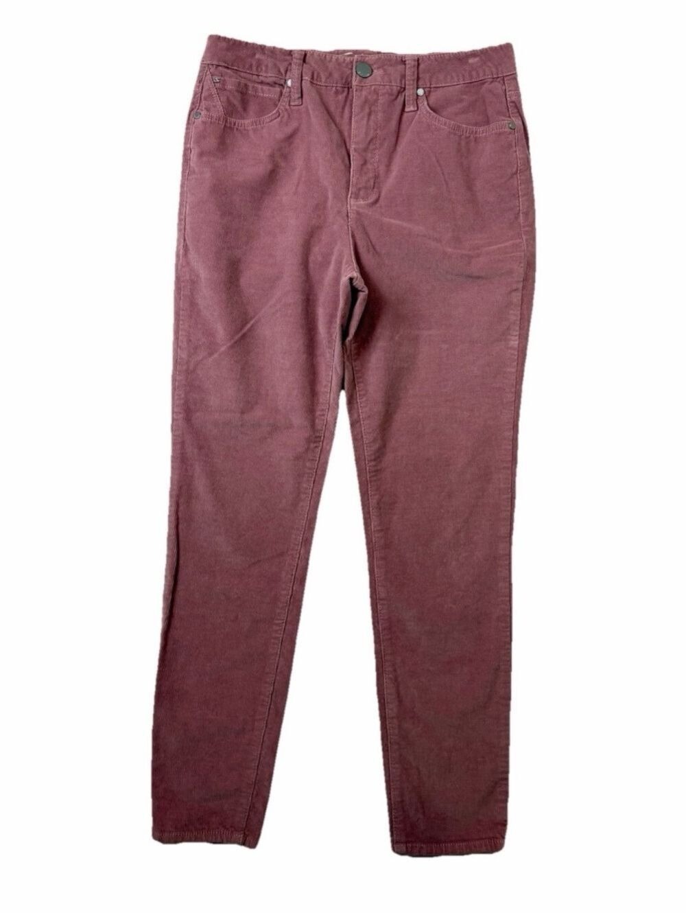 Seven7 Jeans Ultra High Rise Skinny Size 10 Corduroy Women's Pink Stretch 30x27